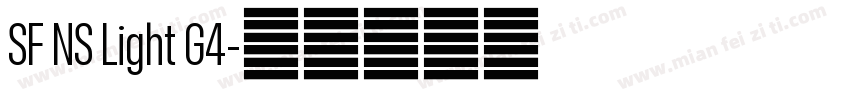 SF NS Light G4字体转换
